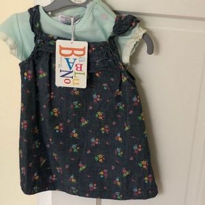 Jean jumper with flowers